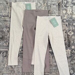H&M Girls Ribbed Organic Cotton Leggings Bundle